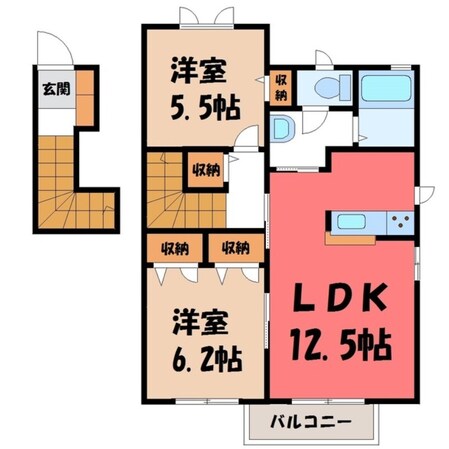 野木駅 徒歩3分 2階の物件間取画像